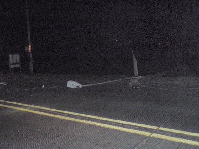 Power pole hit, Jacoby and Center Ave. November 19, 2010